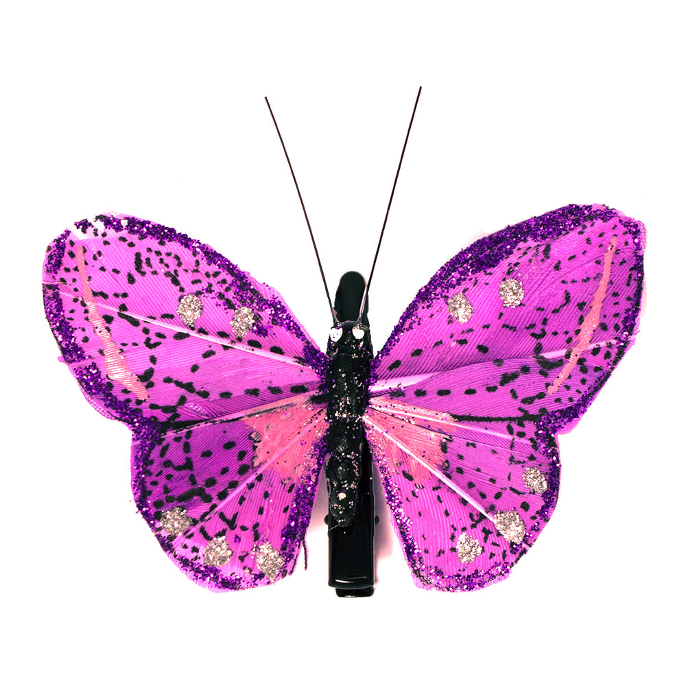 Mia® Butterfly Barrette  - purple color - 1 piece - designed by #MiaKaminski #Mia #MiaBeauty #Beauty #Hair #HairAccessories #barrettes #hairclips  #jawclampsforhair #lovethis #love #life #metallichairclips #silver 