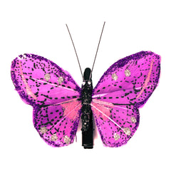 Mia® Butterfly Barrette  - purple color - 1 piece - designed by #MiaKaminski #Mia #MiaBeauty #Beauty #Hair #HairAccessories #barrettes #hairclips  #jawclampsforhair #lovethis #love #life #metallichairclips #silver 