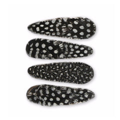 Snip Snaps® - Black and White Feathers - MIA® Beauty
