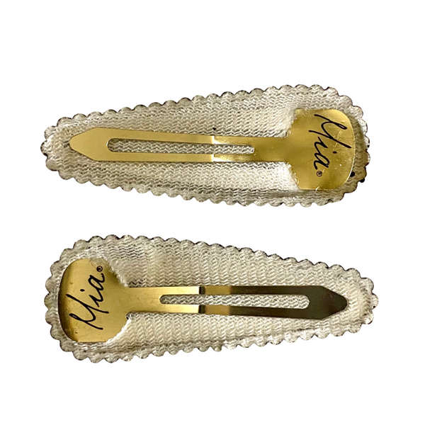 Mia Beauty leather Snip Snaps medium size shown off the packaging back side