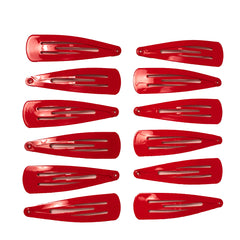 Mia® Spirit Snip Snaps® Glossy Metal - red - 12 pieces out of pouch - designed by #MiaKaminski of Mia Beauty