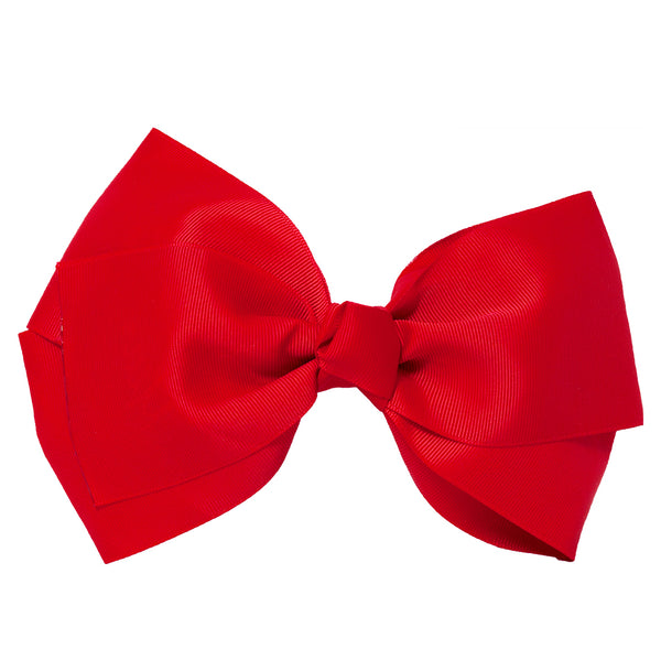 X-Large Grosgrain Bow Barrette - Red