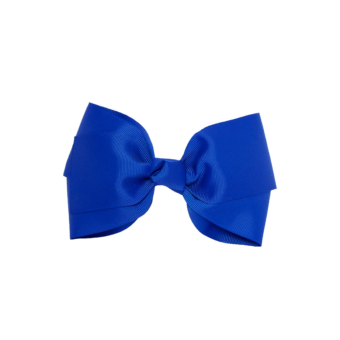 Mia® Spirit Grosgrain Ribbon Bow Barrette - large size - royal blue color - front view - designed by #MiaKaminski of Mia Beauty