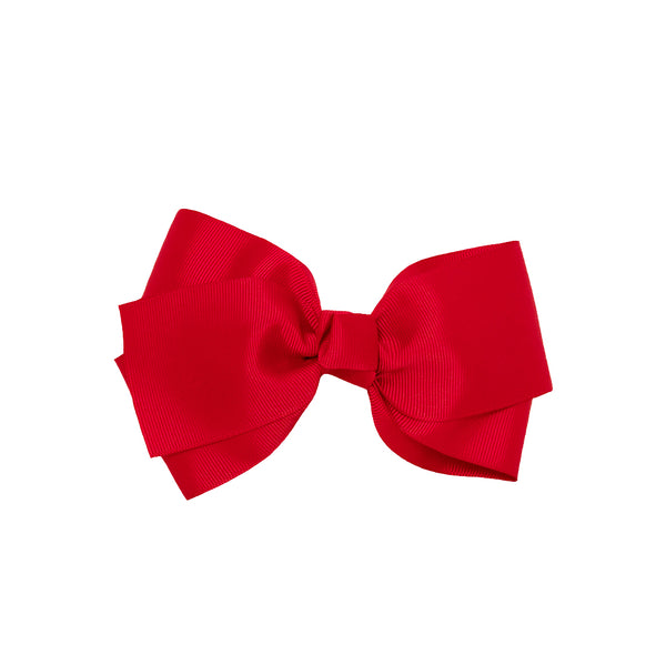 Large Grosgrain Bow Barrette - Red