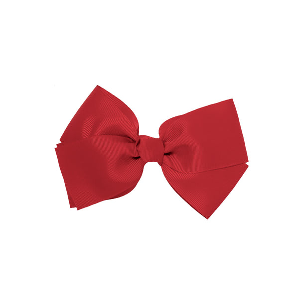 Large Grosgrain Bow Barrette - Maroon