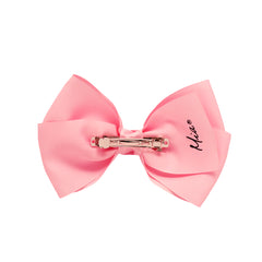 Mia® Spirit Grosgrain Ribbon Bow Barrette - large size - light pink color - back of bow showing auto-clasp barrette - designed by #MiaKaminski of Mia Beauty