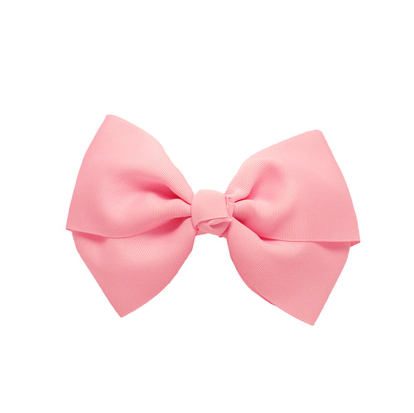 Large Grosgrain Bow Barrette - Light Pink