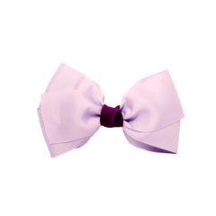 Mia® Spirit Grosgrain Ribbon Hair Bow Barrette with contrast ceneter color - hair accessory - large size - light purple with dark purple center - designed by #MiaKaminski of Mia Beauty