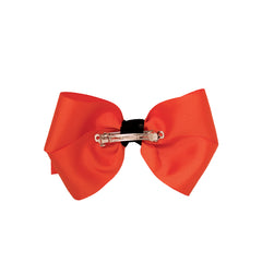 Mia® Spirit Grosgrain Ribbon Hair Bow Barrette with contrasted center color - hair accessory - large size - back side shown with auto-clasp barrette - designed by #MiaKaminski of Mia Beauty