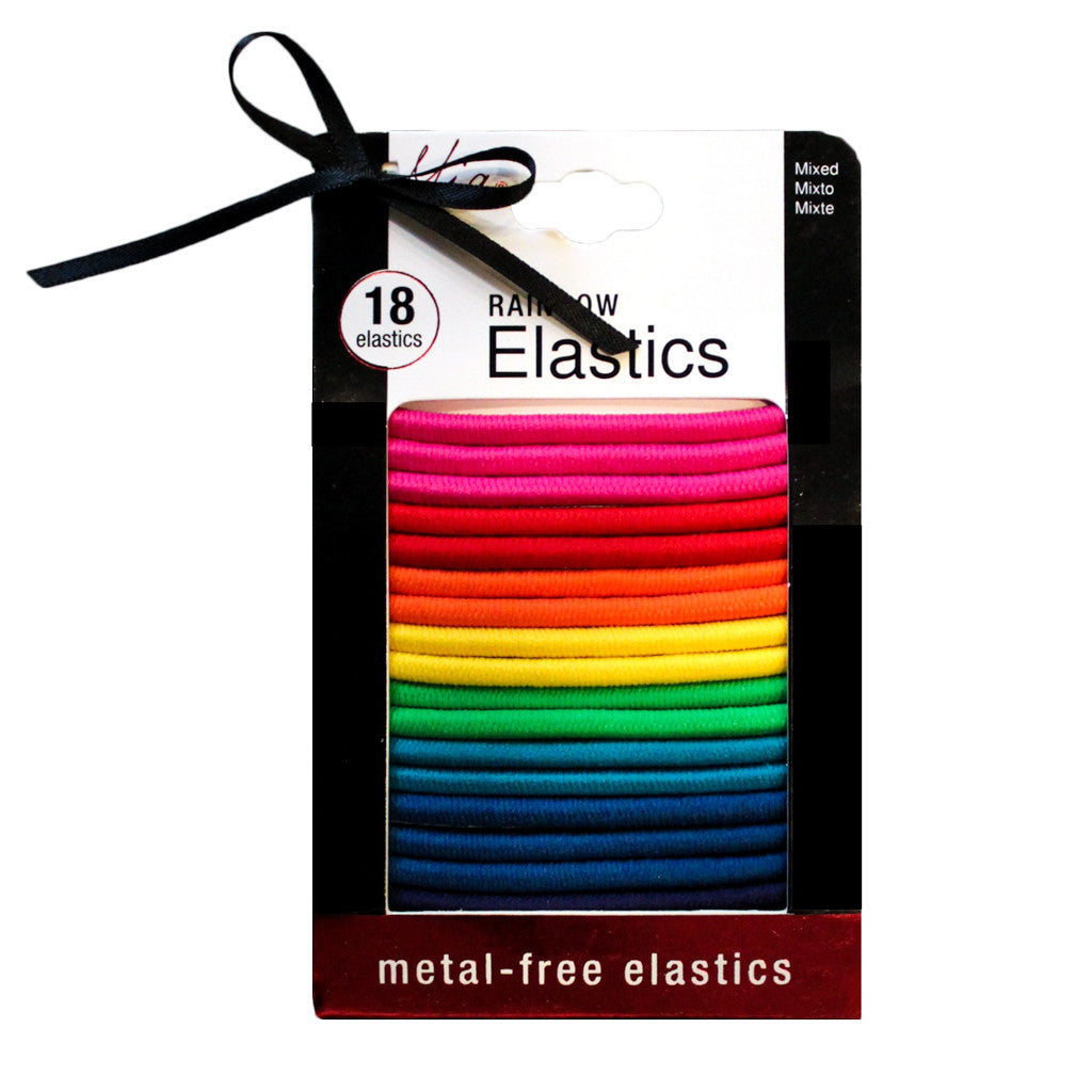 Mia® Smooth Elastics - Rainbow  colors in packaging - by #MiaKaminski of Mia® Beauty