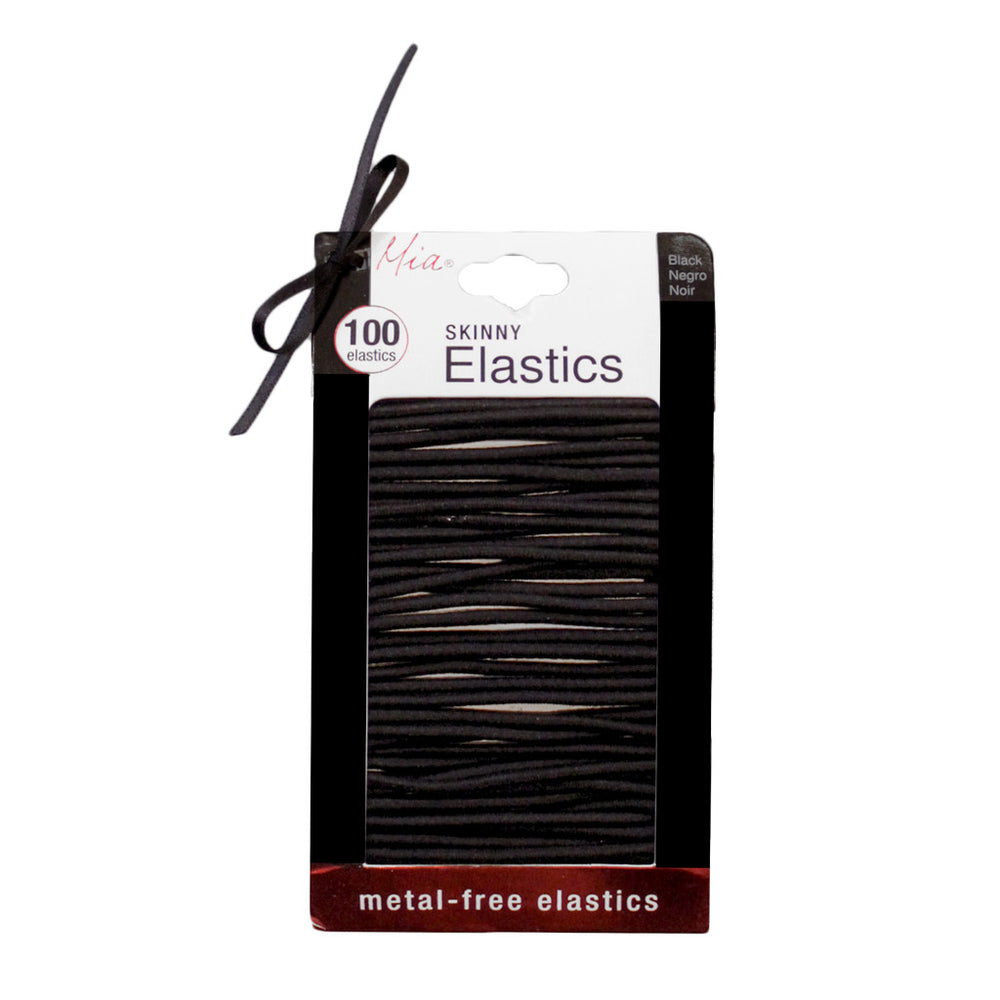Mia®Large Skinny Elastics - Black - 100 Pieces - #MiaKaminski of Mia® Beauty