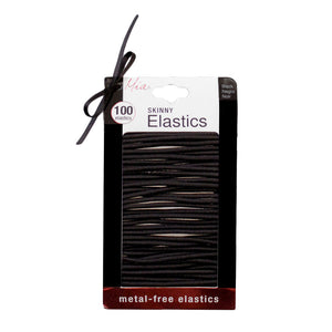Mia®Large Skinny Elastics - Black - 100 Pieces - #MiaKaminski of Mia® Beauty