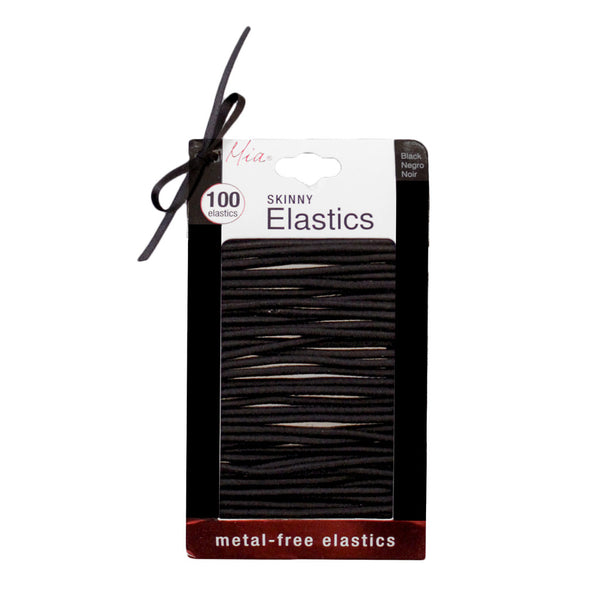 Mia®Large Skinny Elastics - Black - 100 Pieces - #MiaKaminski of Mia® Beauty