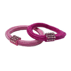 Mia® Rhinestone Elastics - Light Pink with Pink, Hot Pink with Clear - Mia® Beauty