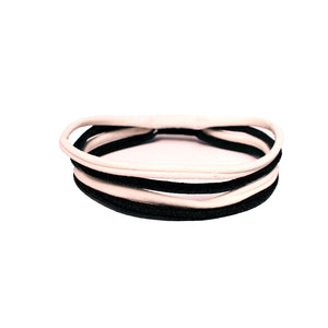 Mia® Stringbean Hair Ties - black and white - out of packaging - desgined by #MiaKaminski #Mia #MiaBeauty #beauty #hair #HairAccessories #ponytails #hairties #hairrubberbands #haircoils #ponytailcuff #rubberbands #ponytailholders #lovethis #love #life #woman