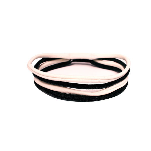 Mia® Stringbean Hair Ties - black and white - out of packaging - desgined by #MiaKaminski #Mia #MiaBeauty #beauty #hair #HairAccessories #ponytails #hairties #hairrubberbands #haircoils #ponytailcuff #rubberbands #ponytailholders #lovethis #love #life #woman