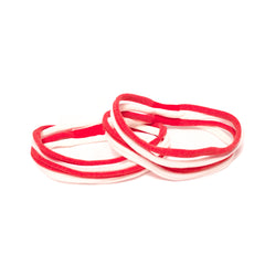 Mia® Stringbean Hair Ties - red and white - out of packaging - desgined by #MiaKaminski #Mia #MiaBeauty #beauty #hair #HairAccessories #ponytails #hairties #hairrubberbands #haircoils #ponytailcuff #rubberbands #ponytailholders #lovethis #love #life #woman
