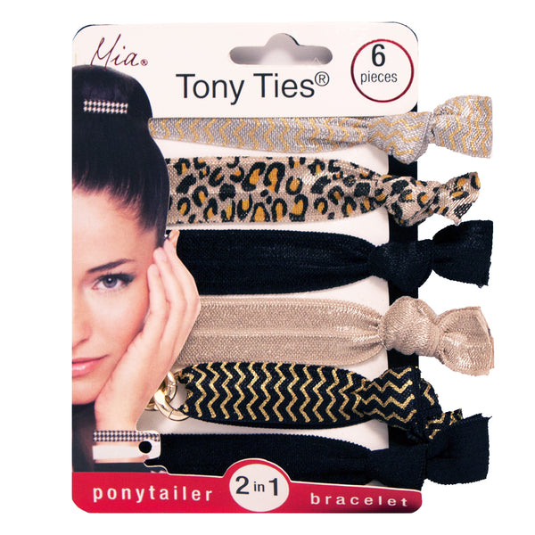 Tony Ties® Prints - Beige, Leopard, Chain, Black