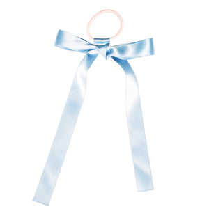 Mia® Spirit Satin Ribbon Ponytailer hair accessory - shown tied in a bow - designed by #MiaKaminski of Mia Beauty