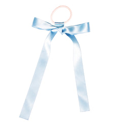 Mia® Spirit Satin Ribbon Ponytailer hair accessory - shown tied in a bow - designed by #MiaKaminski of Mia Beauty