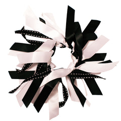 Mia® Spirit Ribbon Cluster Ponytailer - hair accessory - black and white - by #MiaKaminski of Mia Beauty