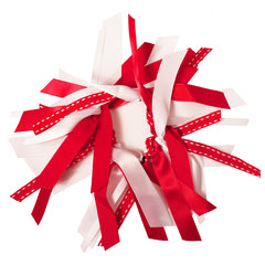 Mia® Spirit Ribbon Cluster Ponytailer - red and white - by #MiaKaminski of Mia Beauty