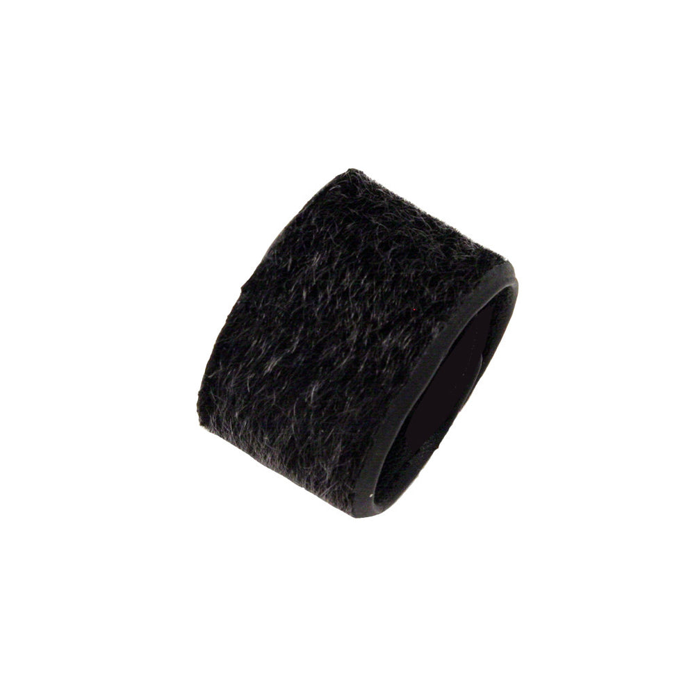 Mia® Tony Pony - leather ponytail cuff - black furry material - designed by #MiaKaminski of Mia Beauty