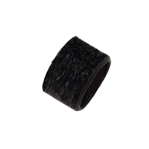 Mia® Tony Pony - leather ponytail cuff - black furry material - designed by #MiaKaminski of Mia Beauty