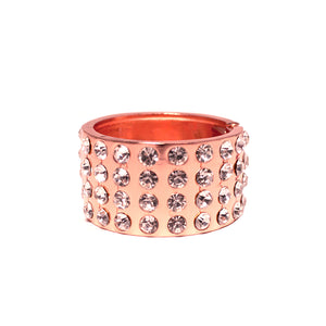 Mia® Tony Pony Ponytail Cuff - rose gold and clear rhinestones - shown off packaging - designed by #MiaKaminski of #MiaBeauty #ponytailcuff