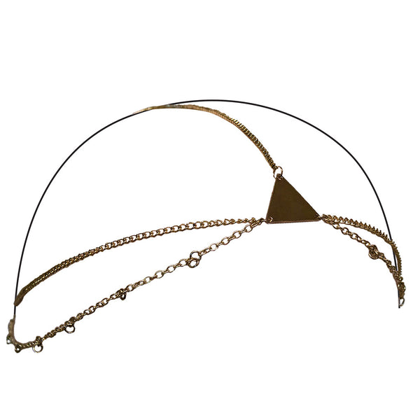 Triple Chain Headwraps - Gold Triangle