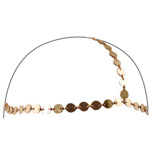 Triple Chain Headwraps - Gold Circle Discs - Mia Beauty