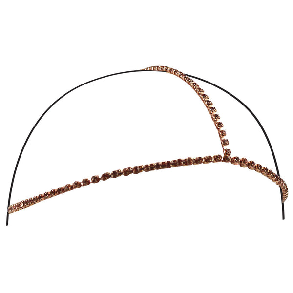 Mia®Triple Chain Headwrap - rose gold with pink rhinestones - designed by #MiaKaminski of Mia Beauty