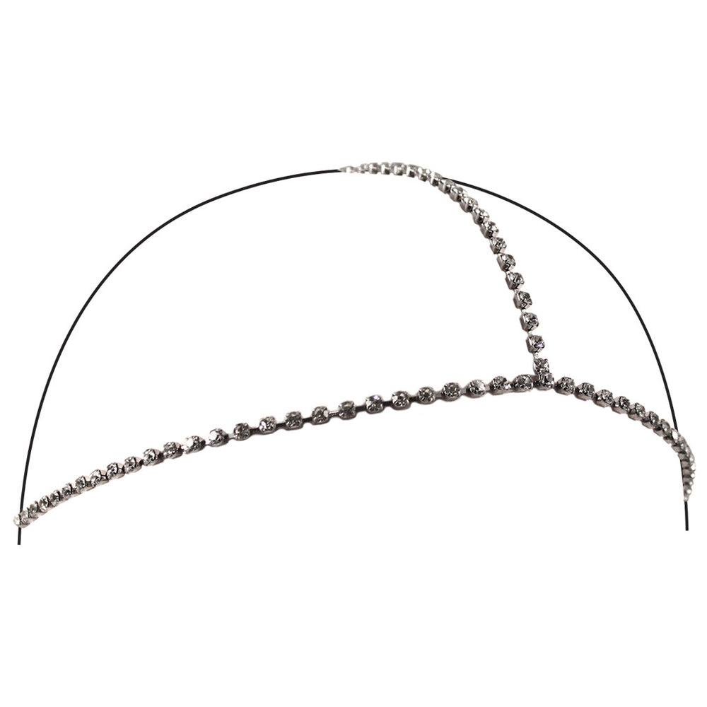 Mia®Triple Chain Headwrap - silver with clear rhinestones - designed by #MiaKaminski of #MiaBeauty #beauty #hair #headbands