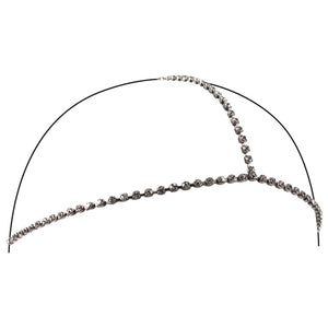 Mia®Triple Chain Headwrap - silver with clear rhinestones - designed by #MiaKaminski of #MiaBeauty #beauty #hair #headbands