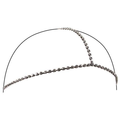 Mia®Triple Chain Headwrap - silver with clear rhinestones - designed by #MiaKaminski of #MiaBeauty #beauty #hair #headbands