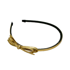 Mia® Leather Bow Headband - gold - #MiaKaminski #Mia #MiaBeauty #Beauty #Hair #HairAccessories #headbands #headwraps #lovethis #love #life #woman #headbandwithbow