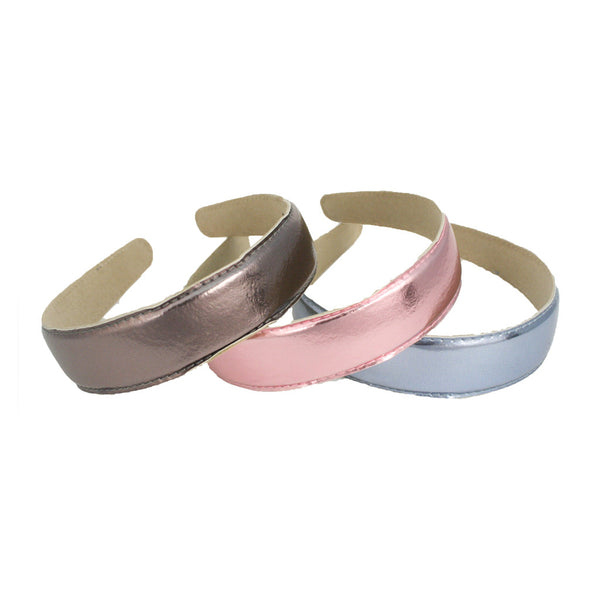 Mia®  Metallic Leather Headband - Assorted Colors shown - #MiaKaminski #Mia #MiaBeauty #Beauty #Hair #HairAccessories #headbands #headwraps #lovethis #love #life #woman #leather #metallic