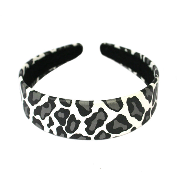 Leopard Headband-White