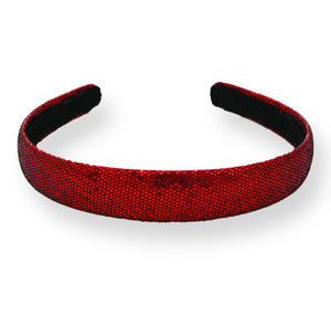 Chocolate/Red Metallic Glitter Headband - Mia Beauty - 2