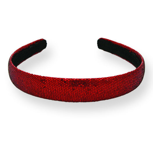 Chocolate/Red Metallic Glitter Headband - Mia Beauty - 2