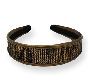 Gold/Silver/Bronze Metallic Headband w/ Trim - Mia Beauty - 3