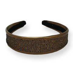 Gold/Silver/Bronze Metallic Headband w/ Trim - Mia Beauty - 3
