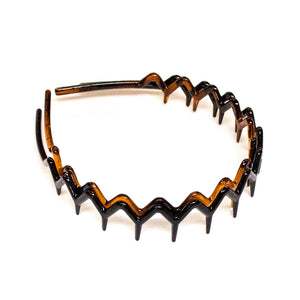 Mia Beauty Zigzag Headbands with claws in tortoise and black color
