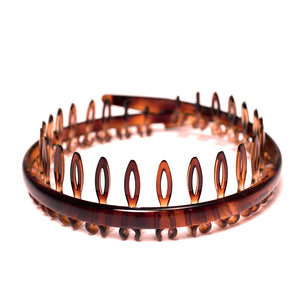 Mia Acrylic Headband with Hooks - Tortoise