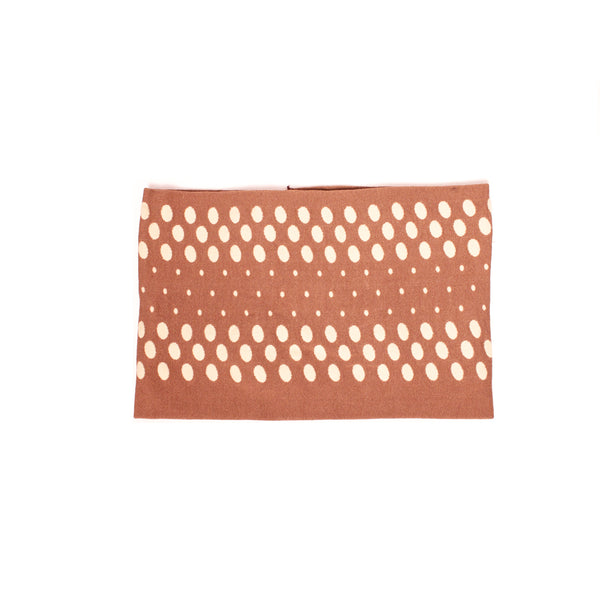 Cloth Headband - Taupe + Beige Dots