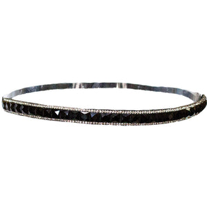 Mia® Embellished Headband - Black Square Rhinestones - designed by #MiaKaminski of #MiaBeauty #Beauty #headbands #prettyheadbands #bohemianstyle