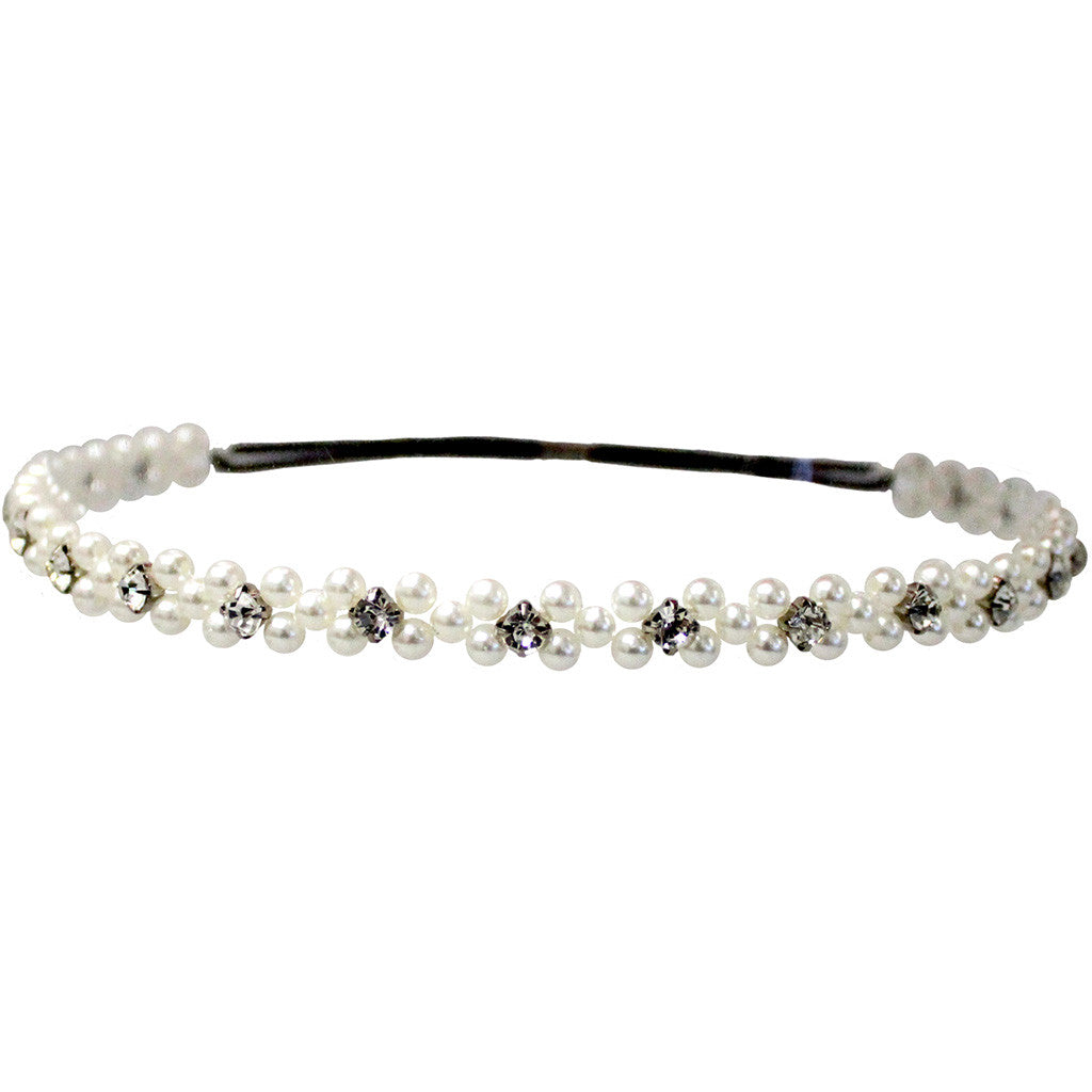Mia® Embellished Headband - White Pearl - designed by #MiaKaminski of #Mia Beauty