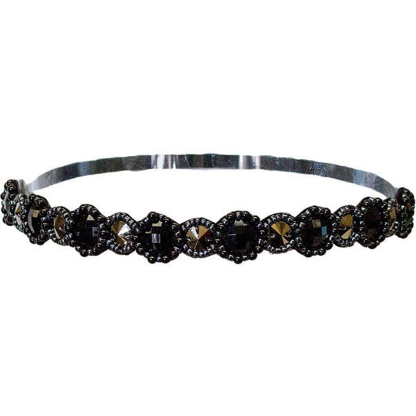 Embellished Headband - Black + Gunmetal