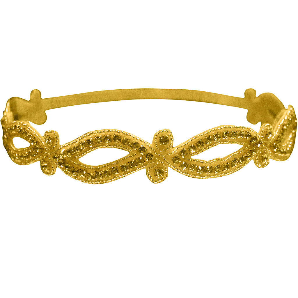 Mia® Embellished Headband – gold swirl design  - designed by #MiaKaminski of #Mia Beauty