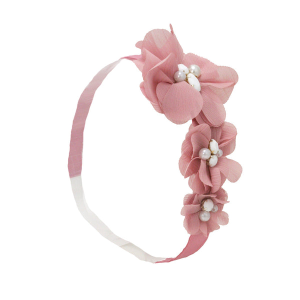 Triple Flower Headband - Light Pink
